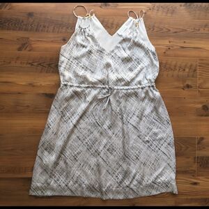 Lotus women's white summer cocktail dress L